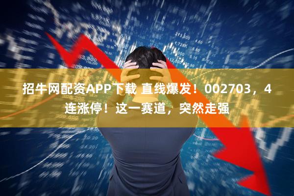 招牛网配资APP下载 直线爆发！002703，4连涨停！这一赛道，突然走强