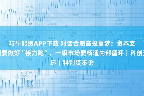 巧牛配资APP下载 对话合肥高投夏梦:资本支持科创要做好“接力跑”,一级市场要畅通内部循环|科创资本论