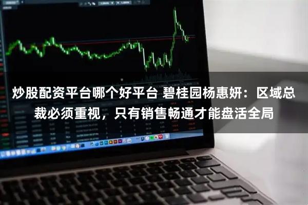 炒股配资平台哪个好平台 碧桂园杨惠妍:区域总裁必须重视,只有销售畅通才能盘活全局